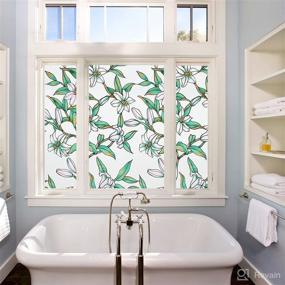 img 3 attached to 🪟 Coavas Frosted Glass Window Film - Non-Adhesive Window Covering for Privacy in Bathroom, Bedroom, Kitchen & Stores (17.7" x 78.7")