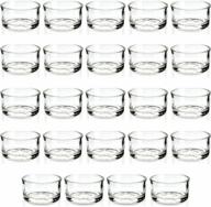 🕯️ stylish glass tealight candle holder set - perfect for wedding tea light centerpieces and decorations (pack of 24) logo
