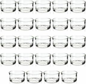 img 4 attached to 🕯️ Stylish Glass Tealight Candle Holder Set - Perfect for Wedding Tea Light Centerpieces and Decorations (Pack of 24)