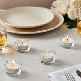 img 2 attached to 🕯️ Stylish Glass Tealight Candle Holder Set - Perfect for Wedding Tea Light Centerpieces and Decorations (Pack of 24)