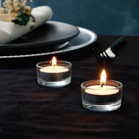 img 3 attached to 🕯️ Stylish Glass Tealight Candle Holder Set - Perfect for Wedding Tea Light Centerpieces and Decorations (Pack of 24)