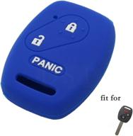 🔵 segaden deep blue silicone cover protector case holder skin jacket for honda 2+1 button remote key fob cv2204 logo