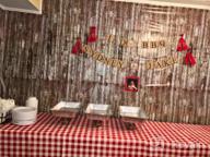 img 1 attached to YEMYHOM Rectangle Tablecloth: Spill-Proof, Oil-Proof Microfiber Cover For Indoor/Outdoor Parties - Red And White Checkered (60X104 Inch) review by Tim Hollinger