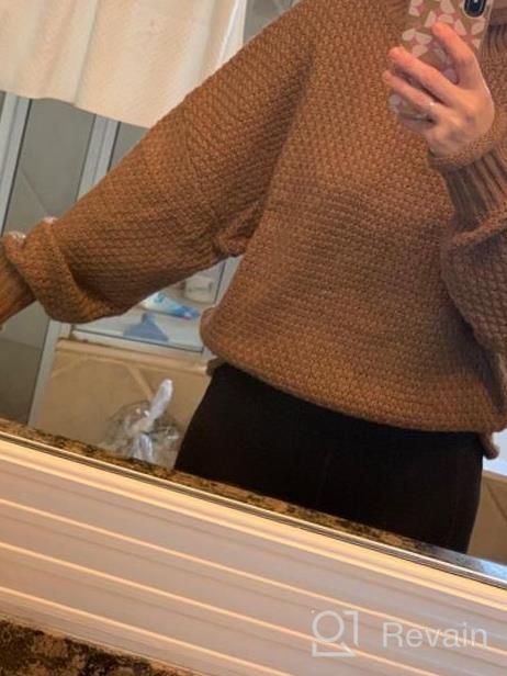 img 1 attached to ZESICA Oversized Chunky Knit Turtleneck Sweater With Batwing Sleeves For Women - Trendy Pullover Jumper Tops review by Stephanie Slevira