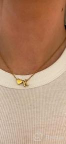 img 6 attached to 18K Gold Plated Personalized Initial Heart Necklace For Women With Monogram Name