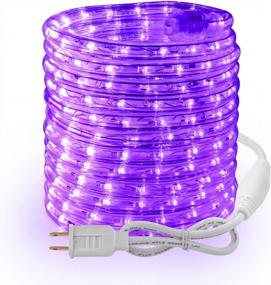 img 4 attached to Spooky Bright: 18-футовые фиолетовые веревочные фонари BrizLabs для Хэллоуина с 216 светодиодами