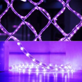 img 3 attached to Spooky Bright: 18-футовые фиолетовые веревочные фонари BrizLabs для Хэллоуина с 216 светодиодами