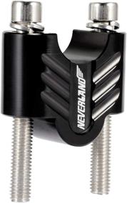 img 3 attached to 🏍️ Enhanced Riding Experience: NEVERLAND 7/8" Handlebar Risers - 30mm Height for Kawasaki Honda Suzuki Yamaha Ducati ATV Dirt Bike Black