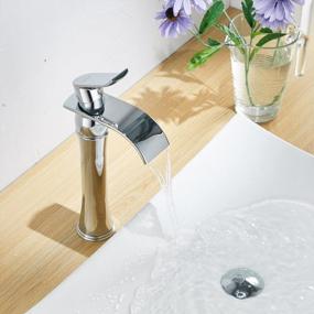 img 2 attached to Stylish & Functional BWE Chrome Waterfall Vessel Sink Faucet For Modern Bathrooms