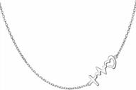 sterling silver sideways choker necklace with adjustable length (14-18 inches) logo