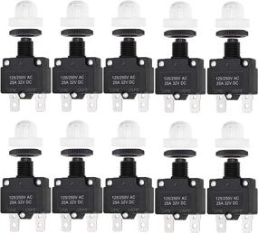 img 4 attached to 💡 10PCS 25Amp Circuit Breakers with Push Button Reset and Waterproof Cap – Quick Connect Terminals