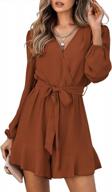 stylish qegartop long-sleeve wrap rompers for women: perfect for night out, fall, and vacation outfits! logo