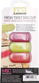 img 2 attached to MSC International 29933 Harold Import Company Twist Bag Clip, Multicolor (Red, Lime-Green, Purple)