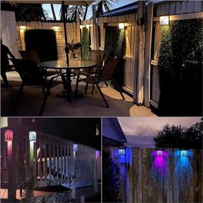img 2 attached to 4 Pack DenicMic Solar Wall Lights Outdoor Waterproof Fence Sconce LED Decorative Lamps For Patio Front Door Yard Deck Stair Warm White/Color Changing.