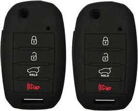 img 4 attached to Protective Silicone Remote Skin Cover for Kia Optima, Soul, Sorento, Sportage, Forte, Rio, Sedona - 2Pcs