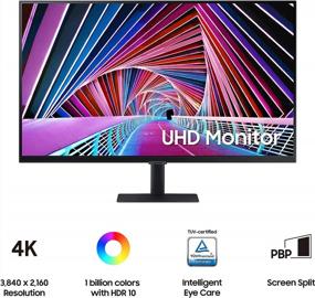 img 3 attached to 💻 Samsung S70A Borderless TUV-Certified 4K Monitor with High Dynamic Range, Blue Light Filter, Wall-Mountable LS32A700NWNXZA