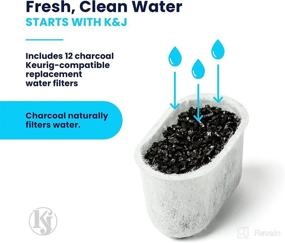 img 1 attached to ☕ Premium K&J Charcoal Water Filter Pods - 12-Pack Filters for Coffee Maker | Compatible Keurig Filter Replacement (2.0 and older)