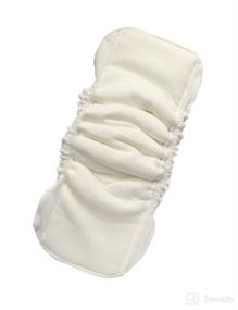 img 3 attached to 👶 Vlokup Baby Waterproof Cloth Diaper Inserts: 5-Layer with Gussets, 12 Pack - Nature Bamboo Cotton Nappy Liner for Newborns, Toddlers & Kids - Reusable, Washable & Absorbent - Includes Wet Bag