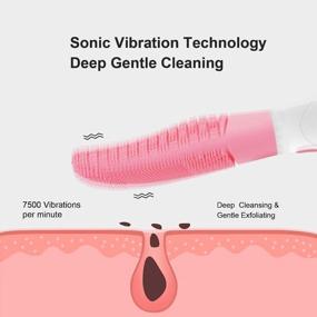 img 2 attached to Get Glowing Skin With Our Sonic Facial Cleansing Brush - Waterproof, USB Rechargeable, And Exfoliating Silicone Scrubber