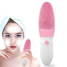 img 4 attached to Get Glowing Skin With Our Sonic Facial Cleansing Brush - Waterproof, USB Rechargeable, And Exfoliating Silicone Scrubber