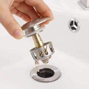 img 3 attached to Say Goodbye To Clogged Drains With KES Anti-Clog Sink Drain And Hair Catcher, Brushed Nickel Finish