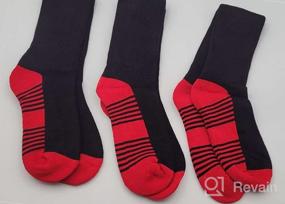 img 6 attached to Premium Quality Boys Bamboo Crew Cushioned Athletic Socks - 3 Pairs with Seamless Toe