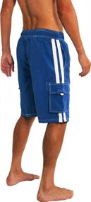 img 1 attached to Extended Plus Size Men'S Swim Trunks - King Size Swimsuit Up To 5X For Big And Tall Men