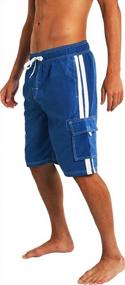 img 3 attached to Extended Plus Size Men'S Swim Trunks - King Size Swimsuit Up To 5X For Big And Tall Men