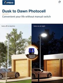 img 3 attached to Illuminate Your Space With Amico'S 300W LED Parking Lot Light: UL/DLC/FCC Certified, Waterproof, And Dusk To Dawn Photocell With 39000LM 5000K LED Shoebox Lights And Arm Mount