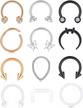 16g stainless steel septum ring jewelry for men & women - 8mm, 10mm silver/black/rose gold horseshoe captive bead rings logo