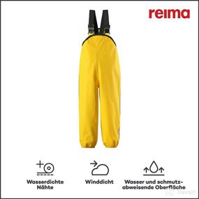 img 1 attached to Reima Lammikko Children's Waterproof Suspender Rain Pant – Lightweight & Windproof Outdoor Rain Bibs