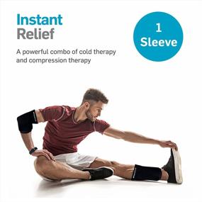 img 3 attached to NatraCure Gel Cold Sleeve Wrap - Medium Reusable Ice Therapy Sleeve (For Pain And Injuries Of Foot, Ankle, Wrist, Arm, Leg, Elbow, Shin, Forearm, Calf) 700-03 RET - Knee Ice Wrap Around Entire Knee