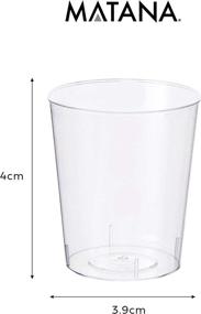 img 3 attached to MATANA - Pack of 500 Crystal Clear Multi-Use Plastic Shot Glasses - 1oz