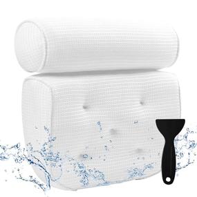 img 4 attached to 🛁 Soothing Shoulder Support: OMYSTYLE Bathtub Pillows with Strong Suction