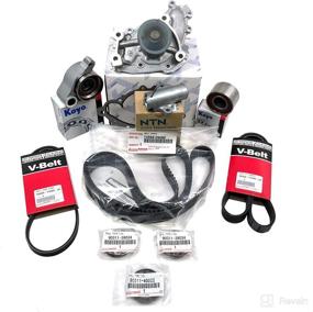 img 4 attached to 🧰 Genuine OEM Timing Belt Kit with Water Pump, Idler Pulley, Seals, Serpentine - Fits Select C/amry, H/ighlander, S/ienna, R/X330, E/S330 A/valon S/olara