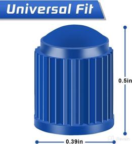 img 3 attached to 🔵 Universal Plastic Tire Valve Stem Caps Blue - 25 Pack for Car, SUV, Truck, Motorcycle, Bike & Bicycles