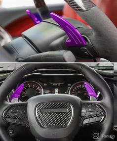 img 1 attached to 🔮 Purple Billet Aluminum Paddle Shifter Extension for Dodge Charger, Challenger and More - Enhance Your Steering Wheel with Precision and Style