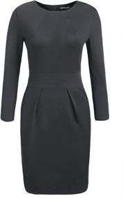 img 4 attached to ACEVOG Womens Official Business Bodycon Women's Clothing : Dresses