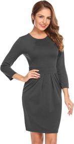 img 3 attached to ACEVOG Womens Official Business Bodycon Women's Clothing : Dresses