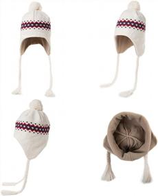 img 3 attached to Women'S Wool Peruvian Earflap Beanie Hat Fleece Lined Winter Snow Ski Cap
