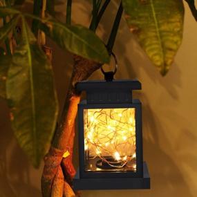 img 2 attached to Solar Lantern Hanging Decor Atmosphere Lamp Warm White LED String Lights IP44 Waterproof Outdoor Umbrella Light (1 Pack)