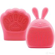 👶 baby bath brush - silicone cradle cap brush for hair and body care - pink logo