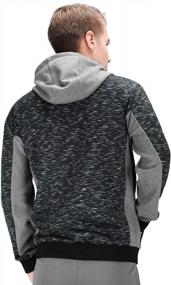 img 2 attached to Stay Warm And Stylish With DiShang Men'S Hooded Fleece Jacket - Full-Zip Urban Hoodie Outwear