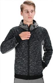 img 4 attached to Stay Warm And Stylish With DiShang Men'S Hooded Fleece Jacket - Full-Zip Urban Hoodie Outwear