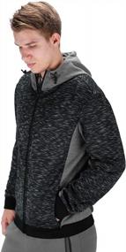 img 3 attached to Stay Warm And Stylish With DiShang Men'S Hooded Fleece Jacket - Full-Zip Urban Hoodie Outwear