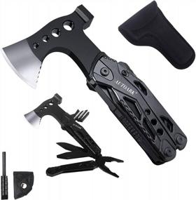 img 4 attached to Gifts For Dad Grandpa Husband Boyfriend Men Women,All In One Survival Tools Axe Hammer Multitool Camping Accessories,Birthday Father'S Day Christmas Thanksgiving Day Valentine'S Day Gift Ideas,ATH-701