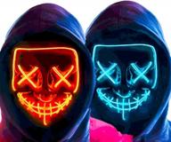 led purge mask for adults - scary halloween mask with light up features for enhanced halloween fun логотип