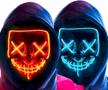 led purge mask for adults - scary halloween mask with light up features for enhanced halloween fun logo