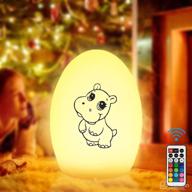 🌙 kids room night lights - cute diy egg lamp for boys, girls & toddlers - 7 color changing led nightlight - tap-controlled portable nursery light - usb rechargeable - kawaii room decor - perfect gift logo