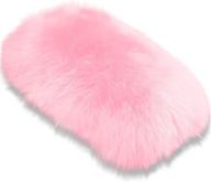 🚗 andalus car armrest cover - car center console cover - soft, plush, genuine australian sheepskin wool - universal fit - car consoles seat box protector & accessories (pink) 11.47" x 6.3 логотип